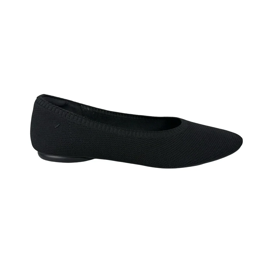Vivaia ARIA Walkers Black Blue Pointed Toe Ballet Flat Shoes Size EU 40.5 US 9.5